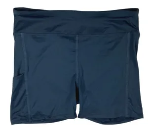 Tommy Bahama Blue High Rise Elastic Waist Activewear Sports Mini Shorts Size S thumbnail 1