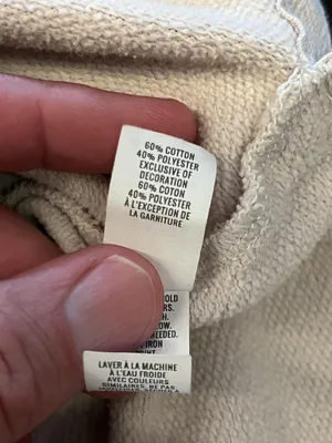 Aerie Sweatshirt Womens Medium Cream LOVE Graphic Fleece Pullover Relaxed Fit thumbnail 9