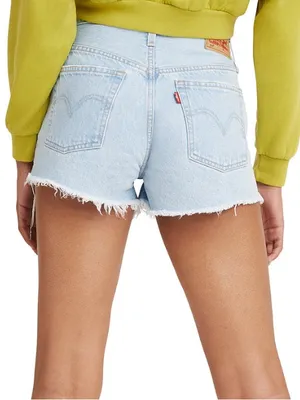 Levi’s 501 Button Fly Cotton High-Rise Denim Shorts Ojai Top Size 26 thumbnail 2