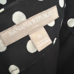 Banana Republic black & white polka dot midi pencil‎ skirt Size 6 thumbnail 5