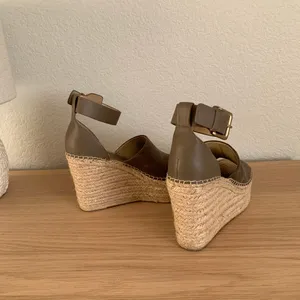 Marc Fisher Grey/Olive Espadrille Wedges thumbnail 5
