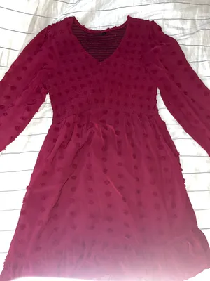 Red Long Sleeve Dress thumbnail 1