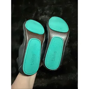 Tieks by Gavrieli Leather Ballet Flats Metallic Gray Women's Size 10 thumbnail 6