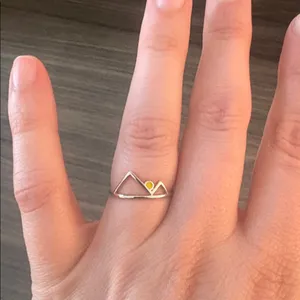 Pura Vida Size 7 Silver Mountain Ring thumbnail 1