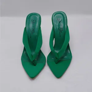 Womens Wedge Heel Sandals Size 7 Green Wedding Cocktail Party Y2K Revival So Me thumbnail 2