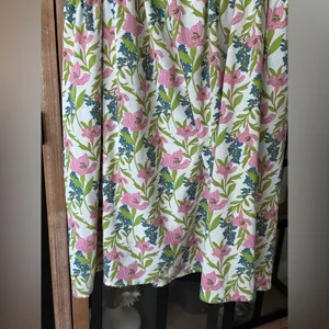 Tuckernuck Linen floral block print babydoll mini dress ruffle pyjama square neck flutter thumbnail 7