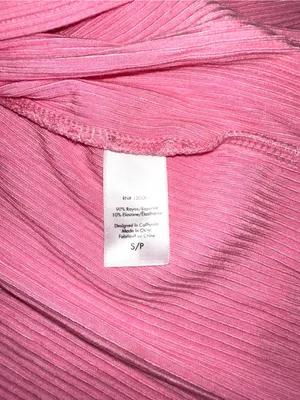 L*space Skyler Dress Ribbed Pink Cutout Side Slit Sleeveless Midi SMALL in Guava thumbnail 6