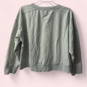 Danskin Women’s Danksin Crewneck Cropped Sweatshirt Oversized Mint Large thumbnail 4