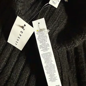 NEW Topshop Black Ribbed Turtleneck Sweater Black Cropped thumbnail 5