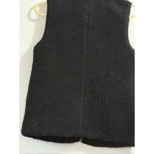 J. Crew Women's Plush Fleece Sherpa Excursion Vest Black XS Gold Pockets thumbnail 3