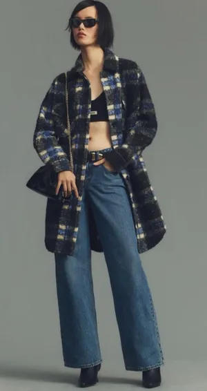 RD Style Eva Plaid Boucle shirt jacket thumbnail 1