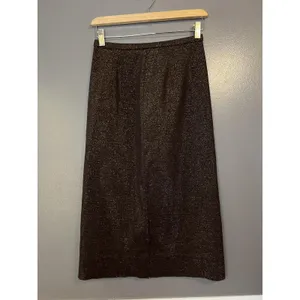 Handmade Womens 2 Piece Skirt Set Brown Metallic Sleeveless Top Midi Skirt Evening Party thumbnail 8