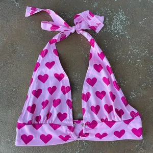 Pink hearts bralette / top 💕 sz s thumbnail 1