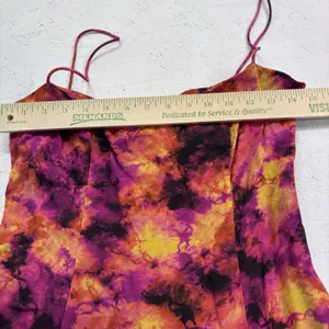 Song of Style S Abstract Watercolor Cowl Neck Handkerchief Hem Slip Dress Revolv thumbnail 6