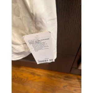 lululemon Heavyweight Cotton Oversized T-Shirt bone-like shade nwt XL thumbnail 2