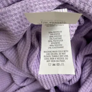 Aerie Waffle Knit Wrap Top Sz S Lavender Thermal Soft Girl Chic Balletcore Lilac thumbnail 5