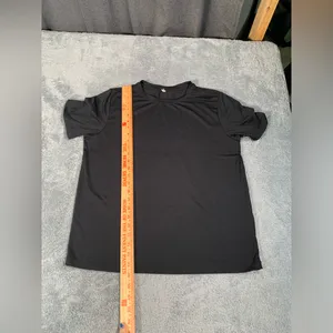 Fabletics black workout shirt tee thumbnail 3