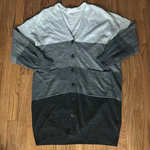 American Eagle Y2K Unisex Oversized Long Wool Colorblock Button Front Cardigan thumbnail 1