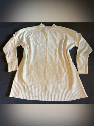 Free People Women's Phoebe Oversized Pullover Sweater wool blend cream medium thumbnail 2