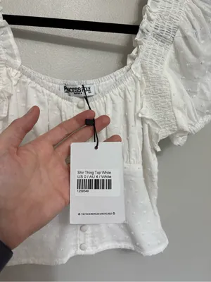 NEW Princess Polly Shir Thing Top in White - Size US 0 thumbnail 6