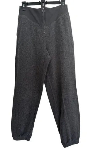 Aerie Charcoal Gray Fleece Zip Front Corset Waist Joggers Sweatpants Medium‎ thumbnail 1