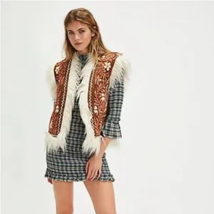 Free People Sage Autumn Chill Plaid Mini Dress Size Small thumbnail 4