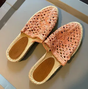 Vintage Havana fifi raffia espadrilles pink thumbnail 1