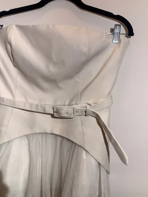 Hutch x Anthropologie White Twofer Tube Top Strapless Corset Style Size 8 thumbnail 11
