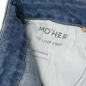 MOTHER Jeans High Waisted Looker Crop Beach in Sun Comedown thumbnail 7