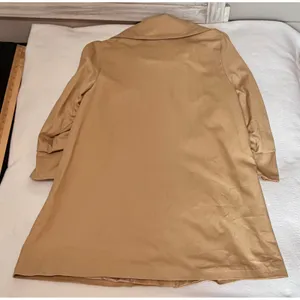 Hazel Anthropologie Beige Swing Coat Balloon Sleeve Peter Pan Collar Medium NWOT thumbnail 8