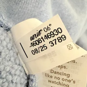 Aerie Sweatshirt Crewneck Medium Blue Fleece Knit Texture Oversized Cozy thumbnail 9