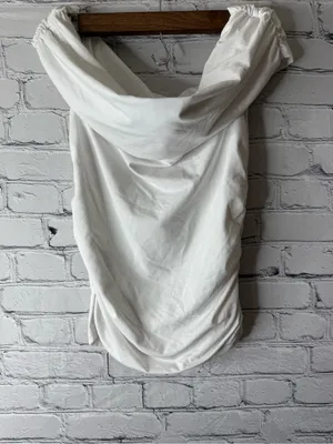 Abercrombie and fitch Women’s White Off-Shoulder Drape Top thumbnail 3