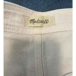 Madewell Stretch Denim A-Line Jean Mini Skirt AF059 V Front in White Womens sz 8 thumbnail 4
