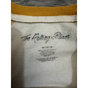 The Rolling Stones Women Sweatshirt M International Flags Raglan Yellow Cream thumbnail 4
