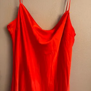 EXPRESS Satin‎ Cowl Neck Asymmetrical Hem Maxi Slip Dress thumbnail 3