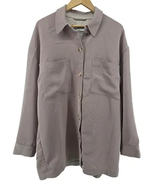 Babaton Shirt Jacket Womens‎ Large Pringle Shacket Mauve Textured* thumbnail 1