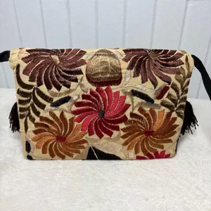 Boho Floral Embroidered‎ with tassels Women's crossbody Bag thumbnail 3
