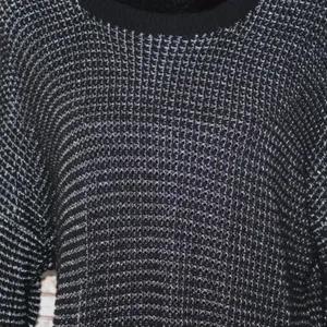 Apt 9 Metallic Gray Black Sweater Size L thumbnail 2