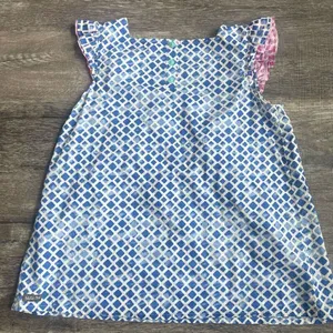 Matilda Jane‎ Smocked Geometric Flutter Sleeve Top Size XL Cotton Summer thumbnail 9