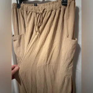 Merokeety tan wide leg cargo trouser M thumbnail 10