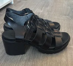 Altar'd State Black Platform Sandals  thumbnail 1