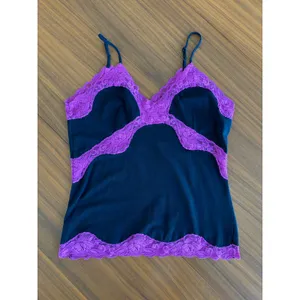 Vintage 90s Mary Green Lace Cami Large Tank Top Y2K Fairy Glam Whimsigoth Pink thumbnail 4