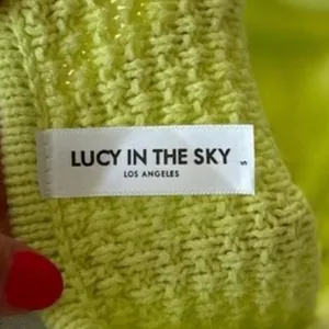 Crochet Cut-Out Dress in Neon Yellow Lucy in the Sky Small thumbnail 4