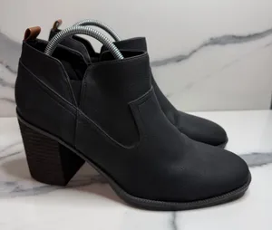 Dr Scholl's Women's Black Classic Chunky Heel Pull-On Comfort Lanie Boots Sz 9.5 thumbnail 1