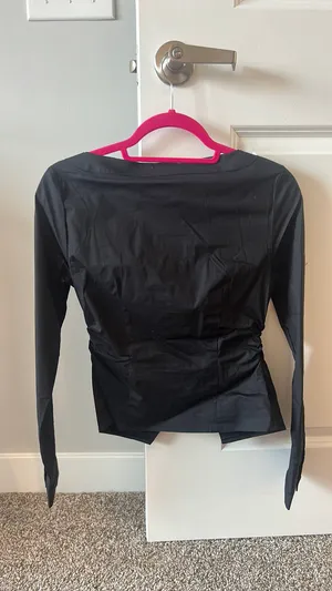 Glassons Long Sleeve Studded Black Top thumbnail 2