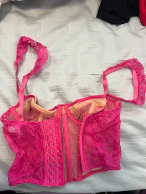 Corset Crop Top Pink Size 2 thumbnail 3