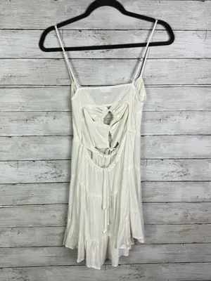 Sky To Moon White Sleeveless Tie-Front Sundress Size Large thumbnail 3
