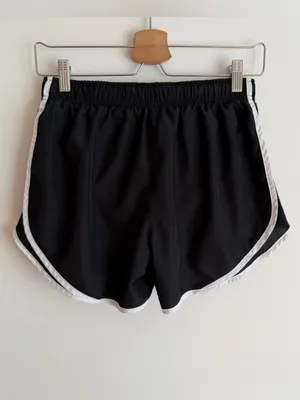 Nike Tempo Dri-FIT Running Shorts Black White Trim Brief Lined Small S thumbnail 3