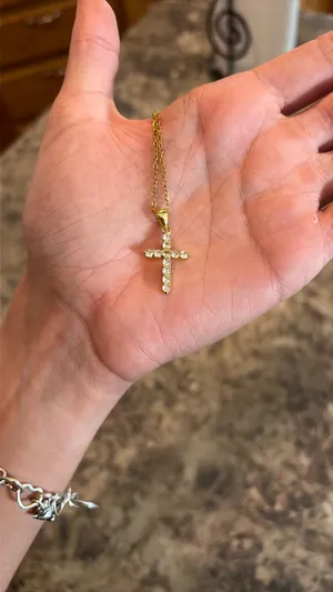 Cross necklace Gold thumbnail 4
