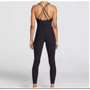 CALIA by Carrie Underwood Black Strappy Back Athletic Jumpsuit WAX32264 XL thumbnail 2